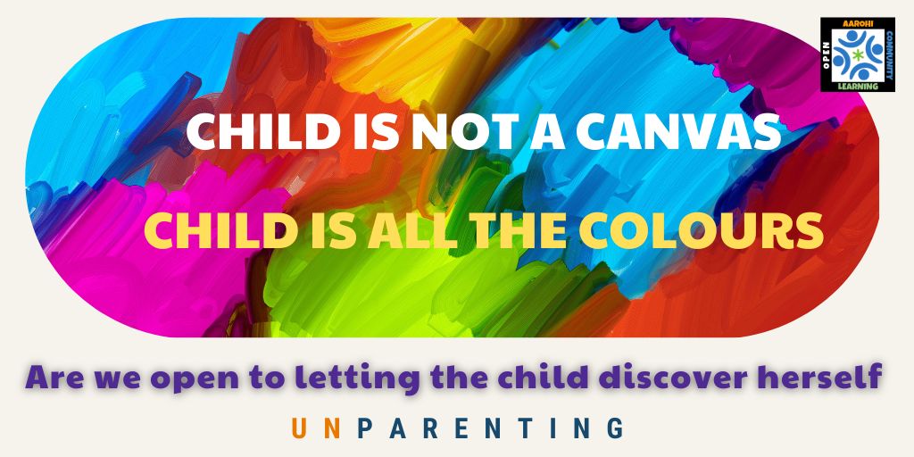 un-parenting Child is not a canvas child is all colours