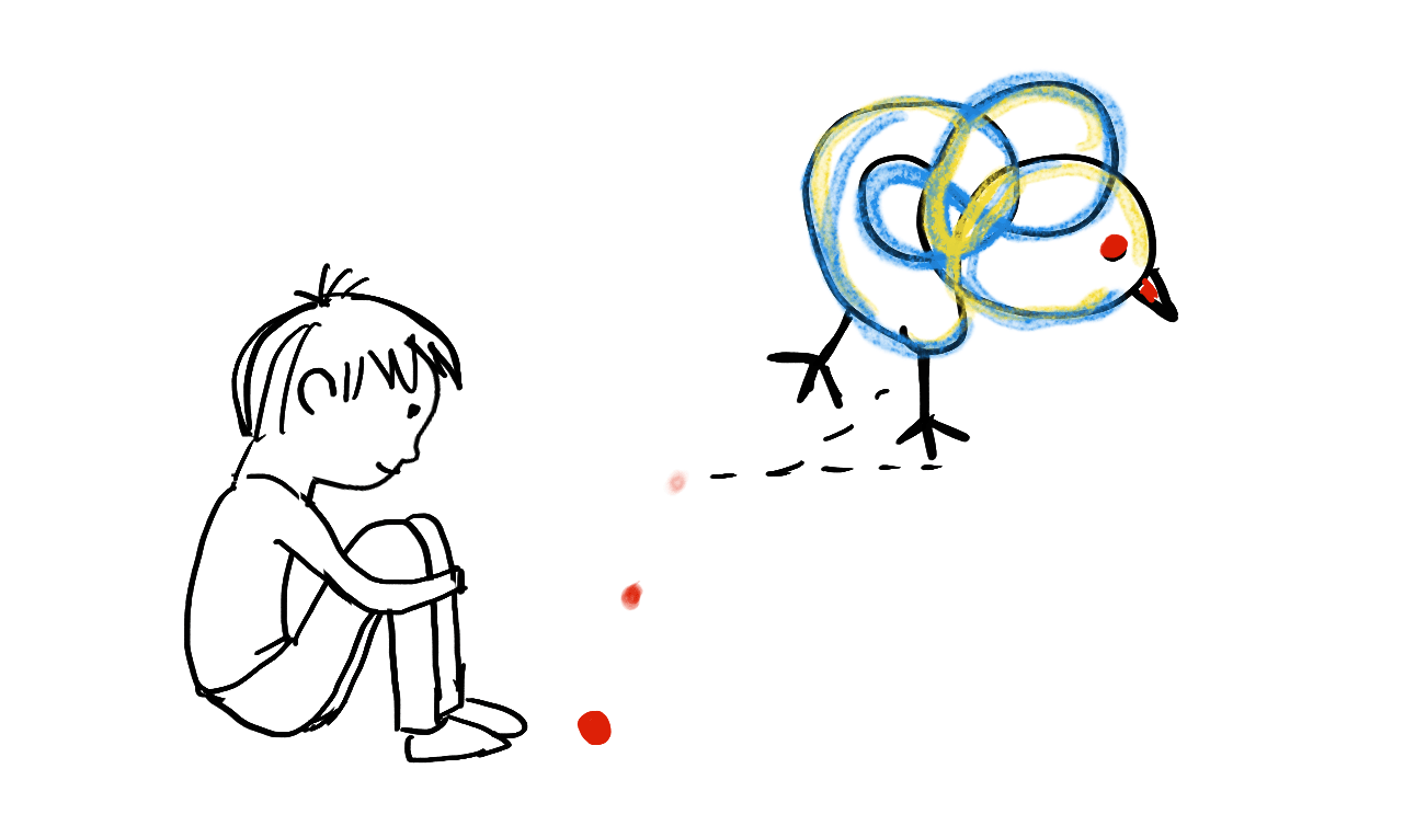 child's boredom turning into a soaring bird of imagination